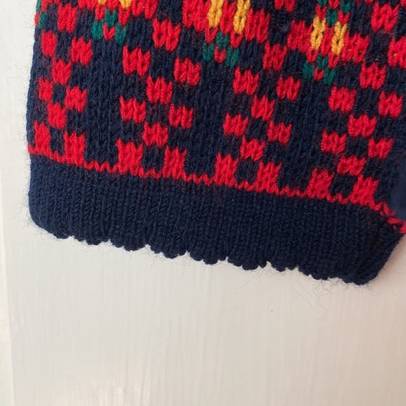 Vintage Tally Ho Womens Cardigan Red Black Scotty Dog Holiday Christmas Size XL - Picture 7 of 13